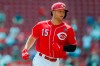 Cincinnati Reds' Nick Senzel runs the bases after hitting a home run off San Francisco Giants starting pitcher Drew Pomeranz in the first inning of a baseball game, Monday, May 6, 2019, in Cincinnati. (AP Photo/John Minchillo)