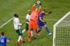 Portland Timbers goalkeeper Jeff Attinella (1) makes a save in the second half of an MLS soccer match against FC Cincinnati, Sunday, March 17, 2019, in Cincinnati. (AP Photo/John Minchillo)