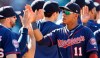 Minnesota Twins' Jorge Polanco is congratulated by teammates after the Twins defeated the Cleveland Indians 2-0 in the first baseball game of a baseball doubleheader, Saturday, Sept. 14, 2019, in Cleveland. (AP Photo/Tony Dejak)