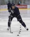WAYNE GLOWACKI / WINNIPEG FREE PRESS
Big free-agent addition to the Winnipeg Jets, Olli Jokinen was on the ice for a skate at the MTS Iceplex Thursday.