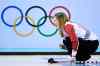 NATHAN DENETTE / THE CANADIAN PRESS
Canada skip Jennifer Jones yells after throwing her rock while playing against China in the second end during the 2014 Sochi Winter Olympics in Sochi, Russia on Monday. Canada won 9-2.