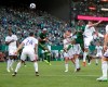 Portland Timbers Claude Dielna, third from left, attempts a header on goal against Orlando City during an MLS soccer game Thursday, July 18, 2019, in Portland, Ore. (Sean Meagher/The Oregonian via AP)