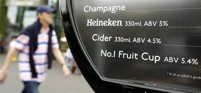 Pimms, a popular English liqueur, is listed as