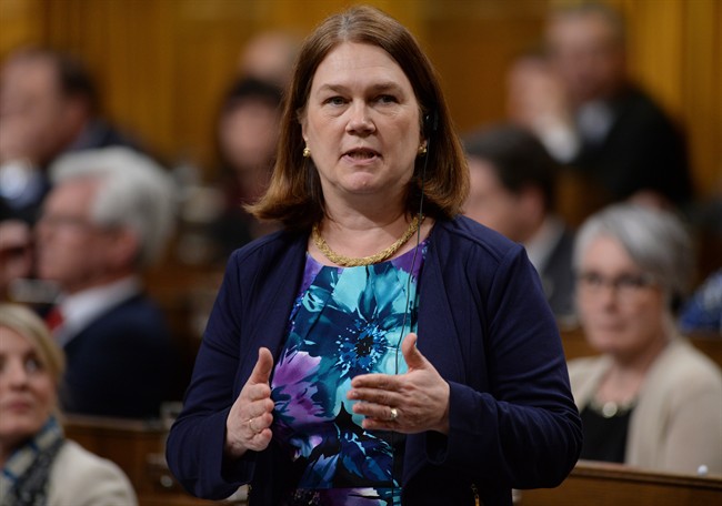 Minister of Health Jane Philpott responds to a question during question period in the House of Commons on Parliament Hill in Ottawa on Thursday, April 14, 2016. THE CANADIAN PRESS/Sean Kilpatrick