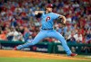 Philadelphia Phillies starting pitcher Aaron Nola throws during the third inning of a baseball game against the Miami Marlins, Thursday, April 25, 2019, in Philadelphia. (AP Photo/Chris Szagola)