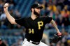 Pittsburgh Pirates starting pitcher Trevor Williams delivers during the first inning of the team's baseball game against the Oakland Athletics in Pittsburgh, Saturday, May 4, 2019. (AP Photo/Gene J. Puskar)