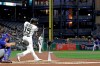Pittsburgh Pirates' Pablo Reyes (15) drives in two runs with a triple off Chicago Cubs starting pitcher Jose Quintana during the first inning of a baseball game in Pittsburgh, Thursday, Sept. 26, 2019. (AP Photo/Gene J. Puskar)
