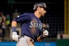Seattle Mariners' Austin Nola rounds third base after hitting a solo home run off Pittsburgh Pirates relief pitcher Michael Feliz during the sixth inning of a baseball game in Pittsburgh, Tuesday, Sept. 17, 2019. (AP Photo/Gene J. Puskar)