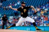Pittsburgh Pirates starting pitcher Trevor Williams delivers during the first inning of a baseball game against the Chicago Cubs in Pittsburgh, Monday, July 1, 2019. (AP Photo/Gene J. Puskar)