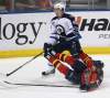 Pat Carter / The Associated Press
Florida Panthers' Mike Weaver (43) tries to slow Winnipeg Jets' Spencer Machacek (46) during the second period of an NHL hockey game in Sunrise, Fla., on Tuesday.