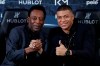Brazilian soccer legend Pele, left, and French soccer player Kylian Mbappe pose during a photocall in Paris, Tuesday, April 2, 2019. (AP Photo)