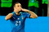 Italy's Fabio Quagliarella celebrates after scoring his team's third goal during a Euro 2020 Group J qualifying soccer match between Italy and Liechtenstein, at the Ennio Tardini stadium in Parma, Italy, Tuesday, March 26, 2019. (Serena Campanini/ANSA via AP)