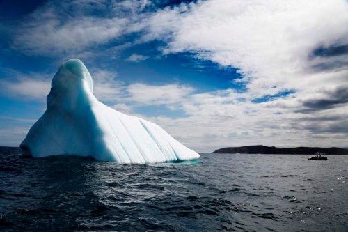 Trinity Eco-Tours take tourists up close to an iceberg in Bonavista Bay, Newfoundland and Labrador on Monday, June 11, 2019.THE CANADIAN PRESS/Paul Daly