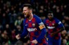 Barcelona's Lionel Messi celebrates after scoring his side's second goal during a Spanish La Liga soccer match between Barcelona and Celta at Camp Nou stadium in Barcelona, Saturday, Nov. 9, 2019. (AP Photo/Joan Monfort)
