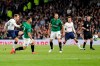 Tottenham's Christian Eriksen, left, scores his side's first goal during the English Premier League soccer match between Tottenham Hotspur and Brighton & Hove Albion at Tottenham Hotspur stadium in London, Tuesday, April 23, 2019.(AP Photo/Frank Augstein)