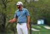 Dustin Johnson reacts after a putt on the 17th green during the final round of the PGA Championship golf tournament, Sunday, May 19, 2019, at Bethpage Black in Farmingdale, N.Y. (AP Photo/Seth Wenig)