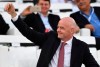 FIFA President Gianni Infantino smiles prior the AFC Asian Cup final match between Japan and Qatar in Zayed Sport City in Abu Dhabi, United Arab Emirates, Friday, Feb. 1, 2019. (AP Photo/Hassan Ammar)