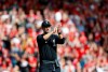 Liverpool's manager Jurgen Klopp applauds after the English Premier League soccer match between Liverpool and Newcastle at Anfield stadium in Liverpool, England, Saturday, Sept. 14, 2019. (AP Photo/Rui Vieira)