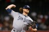 San Diego Padres starting pitcher Chris Paddack throws to an Arizona Diamondbacks batter during the first inning of a baseball game Wednesday, Sept. 4, 2019, in Phoenix. (AP Photo/Ross D. Franklin)