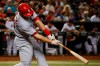 St. Louis Cardinals' Paul Goldschmidt connects for a two-run home run against the Arizona Diamondbacks during the third inning of a baseball game Monday, Sept. 23, 2019, in Phoenix. (AP Photo/Ross D. Franklin)