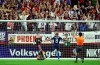 United States midfielder Djordje Mihailovic (8) scores a goal against Panama goalkeeper Eddie Roberts, left, as referee Adonai Escobedo looks on during the first half of a men's international friendly soccer match Sunday, Jan. 27, 2019, in Phoenix. (AP Photo/Ross D. Franklin)