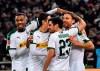 File---Picture taken Nov.25, 2018 shows Moenchengladbach's Michael Lang, right, is celebrated after scoring his side's second goal during the German Bundesliga soccer match between Borussia Moenchengladbach and Hannover 96 at the Borussia Park in Moenchengladbach, Germany, (AP Photo/Martin Meissner)
