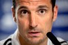 FILE - In this March 21, 2019 file photo, Argentina's national soccer team coach Lionel Scaloni attends a press conference in Madrid, Spain. Scaloni has been briefly hospitalized in Spain after a bicycle accident on Tuesday April 9, 2019 but Argentina's soccer federation says he did not sustain serious injuries during Tuesday's accident in Mallorca. (AP Photo/Bernat Armangue, File)