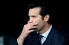 Real Madrid's coach Santiago Solari waits for the start of a Spanish La Liga soccer match between Real Madrid and Real Sociedad at the Santiago Bernabeu stadium in Madrid, Spain, Sunday, Jan. 6, 2019. (AP Photo/Paul White)