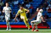 Villarreal's Santi Cazorla, centre, kicks the ball past Real Madrid's Dani Carvajal, right, during a Spanish La Liga soccer match between Real Madrid and Villarreal at the Santiago Bernabeu stadium in Madrid, Spain, Sunday, May 5, 2019. (AP Photo/Paul White)