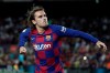 Barcelona's Antoine Griezmann celebrates after scoring the opening goal during the Spanish La Liga soccer match between FC Barcelona and Villarreal CF at the Camp Nou stadium in Barcelona, Spain, Tuesday, Sep. 24, 2019. (AP Photo/Joan Monfort)
