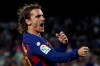 Barcelona's Antoine Griezmann celebrates after scoring the opening goal during the Spanish La Liga soccer match between FC Barcelona and Villarreal CF at the Camp Nou stadium in Barcelona, Spain, Tuesday, Sep. 24, 2019. (AP Photo/Joan Monfort)