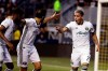 Portland Timbers' Brian Fernandez, right, reacts after scoring a goal during the first half of an MLS soccer match against the Philadelphia Union in Chester, Pa., Saturday, May 25, 2019. (AP Photo/Matt Rourke)