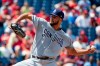 San Diego Padres' Joey Lucchesi pitches during the second inning of a baseball game against the Philadelphia Phillies, Sunday, Aug. 18, 2019, in Philadelphia. (AP Photo/Matt Rourke)