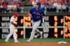 New York Mets' Pete Alonso rounds the basses after hitting a home run off of Philadelphia Phillies starting pitcher Zach Eflin during the first inning of a baseball game Sunday, Sept. 1, 2019, in Philadelphia. (AP Photo/Matt Rourke)