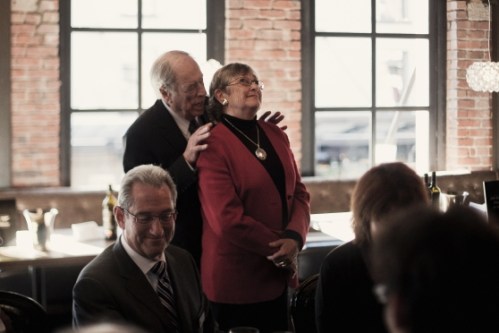 Handout
Peter Lehmann (centre), with wife Margaret. In the foreground is Norman Gladstone, principal at International Cellars, the company that represents Peter Lehmann Wines in western Canada.