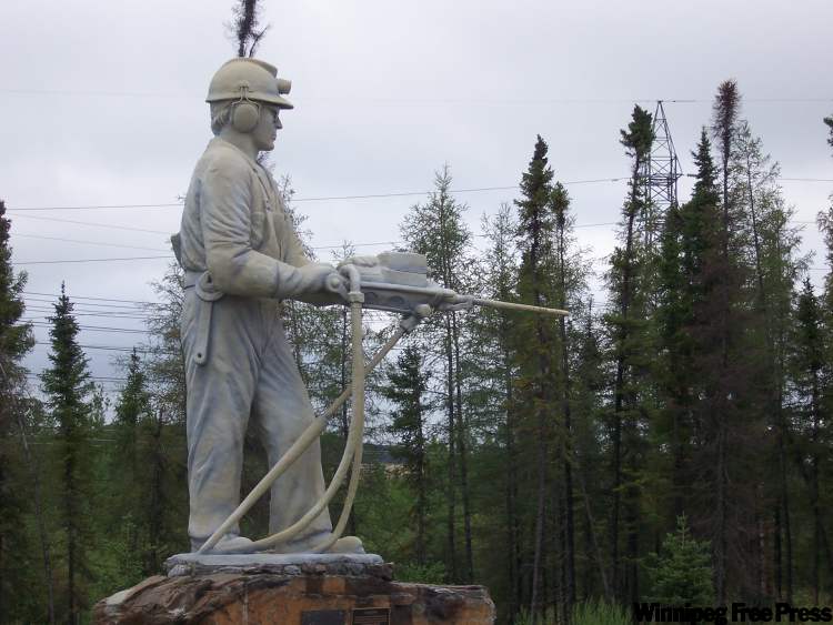 The King Miner statue was erected to celebrate Thompson's 25th anniversary.