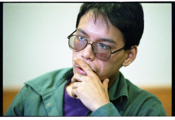 Wayne Glowacki / Winnipeg Free Press filesIndian Posse gang founder Richard Wolfe appears in this Sept. 16, 1994 file photo. Wolfe died Friday.