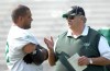Don Healy / Postmedia News files
Offensive Line Coach Bob Wylie, right, last coached in the NFL with Oakland (2011) and Denver (2010).