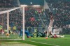 Juventus' Sami Khedira, right, scores his side's first goal during series soccer match between Sassuolo and Juventus, at the Mapei Stadium in Reggio Emilia, Italy, Sunday, Feb. 10, 2019. (Elisabetta Baracchi/ANSA via AP)