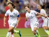 USA's Carli Lloyd (10) reacts after scoring on a penalty kick against Germany as Meghan Klingenberg (22) joins in during second half Women's World Cup semi-final soccer Tuesday, June 30, 2015 in Montreal.THE CANADIAN PRESS/Ryan Remiorz
