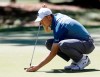 Jordan Spieth lines up his putt on the seventh hole during the final round of the RBC Heritage golf tournament at Harbour Town Golf Links on Hilton Head Island, S.C., Sunday, April 21, 2019. (AP Photo/Mic Smith)