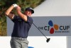 Phil Mickelson of the United States watches his shot on the 10th hole during the first round of the CJ Cup PGA golf tournament at Nine Bridges on Jeju Island, South Korea, Thursday, Oct. 17, 2019.(Park Ji-ho/Yonhap via AP)