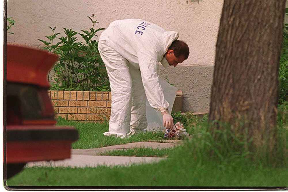 1999 file photos of 319 Semple Ave., the scene of a brutal triple homicide.