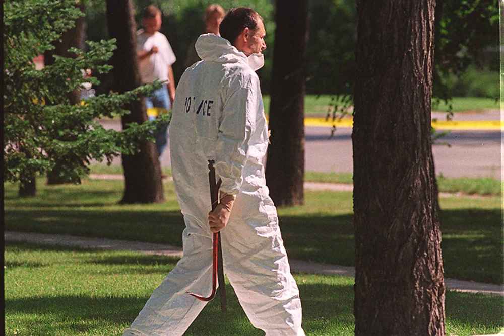 1999 file photos of 319 Semple Ave., the scene of a brutal triple homicide.