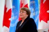 United Nations High Commissioner for Human Rights Michelle Bachelet takes part in a discussion with the Minister of Foreign Affairs Chrystia Freeland in Ottawa on Monday, June 17, 2019. THE CANADIAN PRESS/Sean Kilpatrick