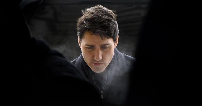 Prime Minister Justin Trudeau arrives at a caucus meeting on Parliament Hill in Ottawa on Wednesday, Feb. 20, 2019. THE CANADIAN PRESS/Sean Kilpatrick