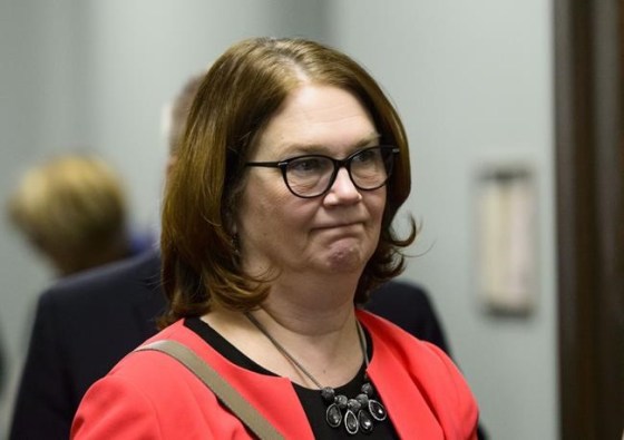 Liberal MP Jane Philpott leaves a caucus meeting on Parliament Hill in Ottawa on Wednesday, Feb. 27, 2019. Treasury Board president Philpott resigned Monday from the federal cabinet, saying she's lost confidence in the way the Trudeau government has dealt with the SNC-Lavalin affair. THE CANADIAN PRESS/Sean Kilpatrick