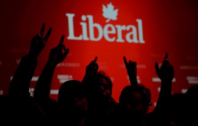 Liberal supporters react as poll numbers come in at Liberal election headquarters in Montreal on Monday Oct. 21, 2019. THE CANADIAN PRESS/Sean Kilpatrick