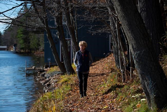 Silver Cross Mother Reine Samson Dawe walks at her home north of Kingston, Ont., on Wednesday, Nov. 6, 2019. Not only did Samson Dawe's husband serve his entire career in the Canadian Armed Forces, but her four sons all followed in his footsteps. And while she is quick to point to the many ways military life has benefited her family, there have also been hardships - including the death of her youngest son, Capt. Matthew Dawe, in Afghanistan in 2007. THE CANADIAN PRESS/Sean Kilpatrick