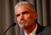 Former Australian soccer national team member Craig Foster talks to journalists at The Foreign Correspondents' Club of Thailand after meeting detained refugee Hakeem al-Araibi in Bangkok, Thailand, Friday, Jan. 25, 2019. FIFA has written to the Thai prime minister calling for the release of a Bahraini refugee soccer player who is in detention while embroiled in an extradition case. (AP Photo/Sakchai Lalit)